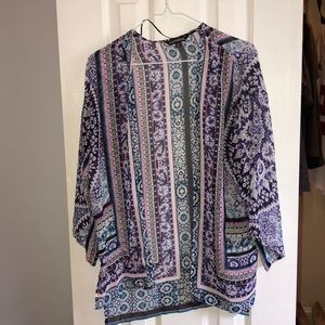 printed cardigan